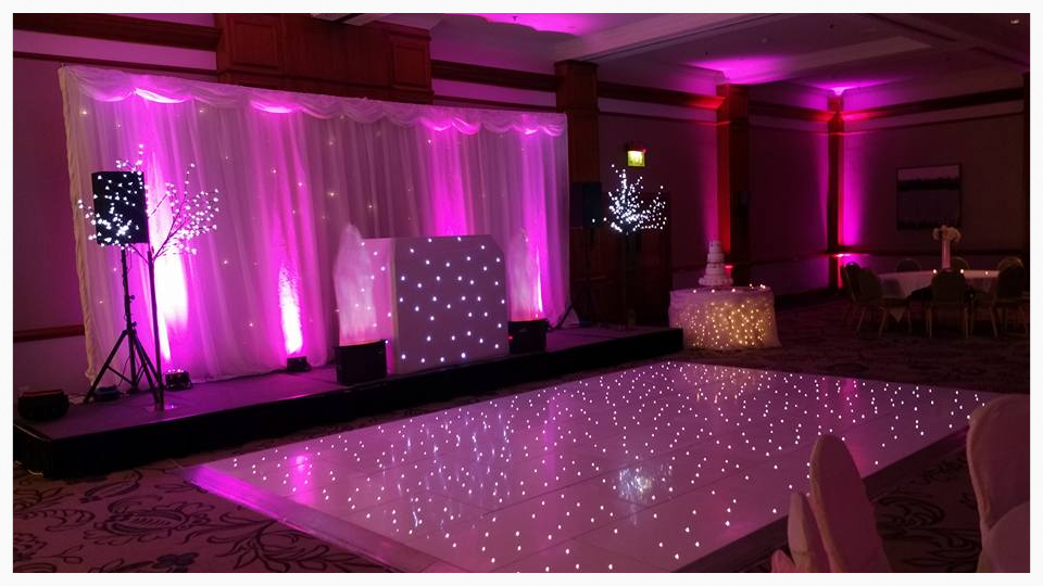 starlit wedding curtains and discos