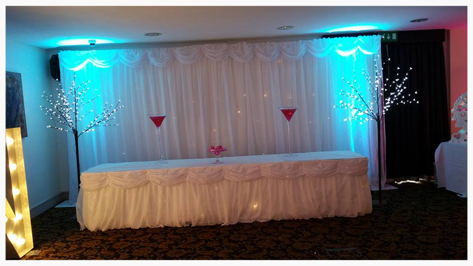 Light up wedding curtains north east